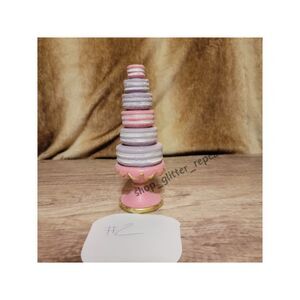 #2 Pink Purple Lavender Sparkle Glitter Macaroon Macaroons Tower Tree Cake Viral